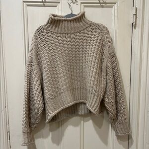 Cozy Tan Knit Sweater